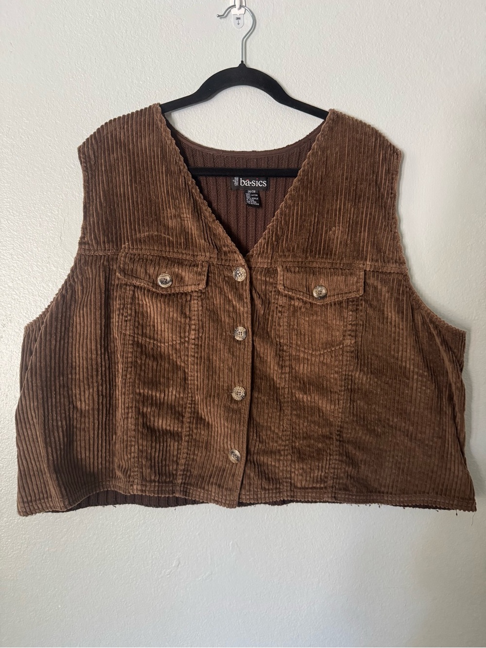 Vintage 90’s Early 2000’s Stefano Basics Brown Corduroy Vest - Size 26/28